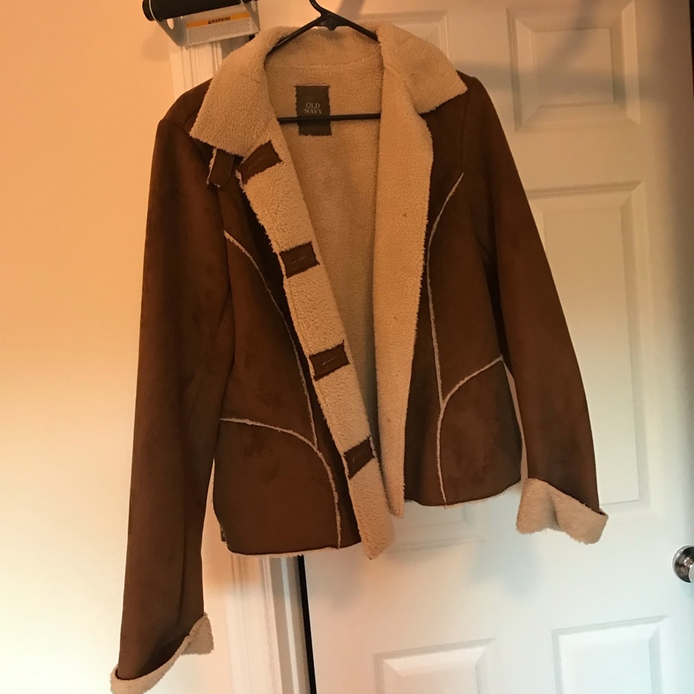 Old Navy Brown Fluffy Jacket